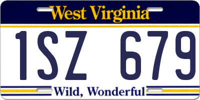 WV license plate 1SZ679