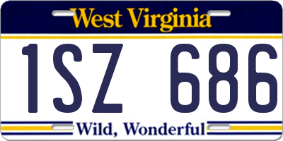 WV license plate 1SZ686