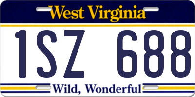 WV license plate 1SZ688