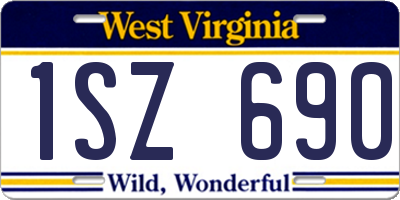 WV license plate 1SZ690