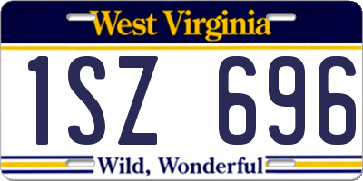 WV license plate 1SZ696