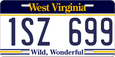 WV license plate 1SZ699