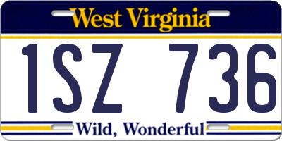 WV license plate 1SZ736