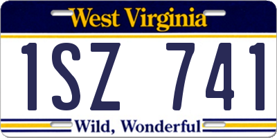 WV license plate 1SZ741