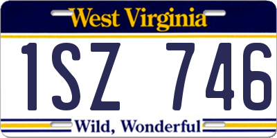 WV license plate 1SZ746