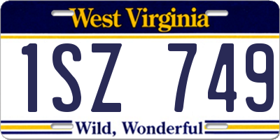 WV license plate 1SZ749