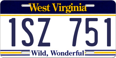 WV license plate 1SZ751
