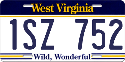 WV license plate 1SZ752