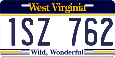 WV license plate 1SZ762