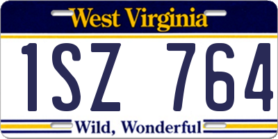 WV license plate 1SZ764