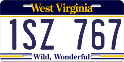 WV license plate 1SZ767