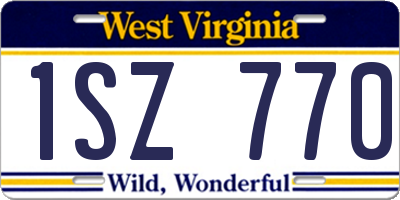 WV license plate 1SZ770