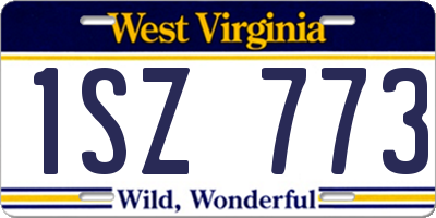 WV license plate 1SZ773