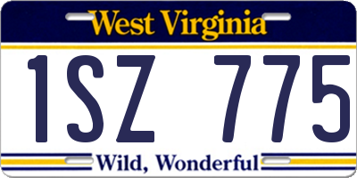 WV license plate 1SZ775