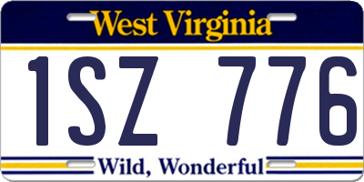 WV license plate 1SZ776