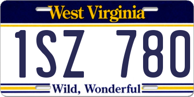 WV license plate 1SZ780