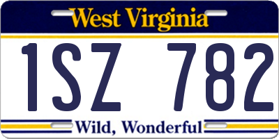 WV license plate 1SZ782