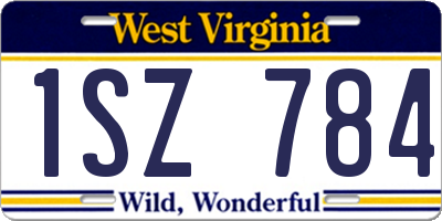 WV license plate 1SZ784