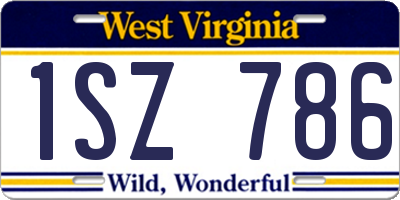 WV license plate 1SZ786