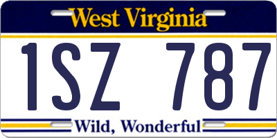 WV license plate 1SZ787
