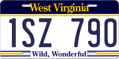 WV license plate 1SZ790