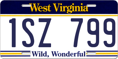 WV license plate 1SZ799