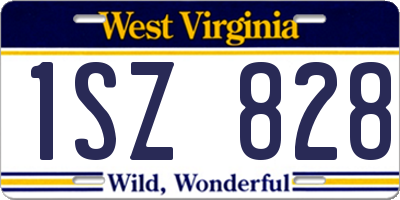WV license plate 1SZ828