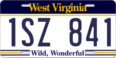 WV license plate 1SZ841