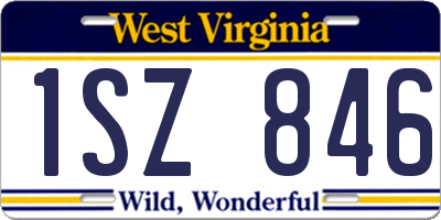 WV license plate 1SZ846