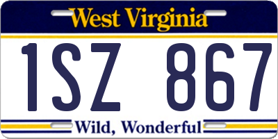 WV license plate 1SZ867