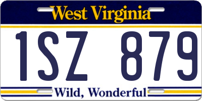 WV license plate 1SZ879