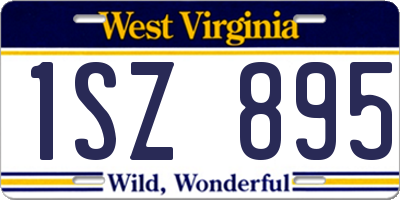 WV license plate 1SZ895
