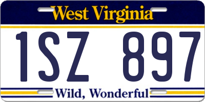 WV license plate 1SZ897