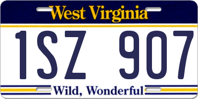 WV license plate 1SZ907