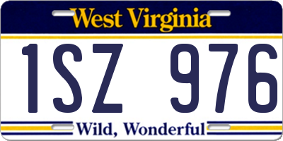 WV license plate 1SZ976