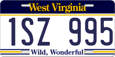 WV license plate 1SZ995