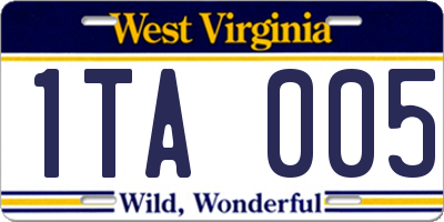 WV license plate 1TA005