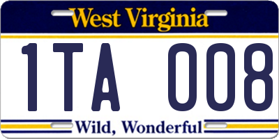 WV license plate 1TA008