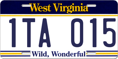 WV license plate 1TA015