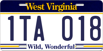 WV license plate 1TA018