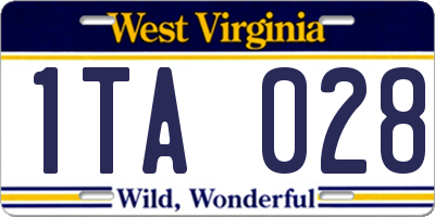 WV license plate 1TA028