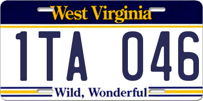 WV license plate 1TA046