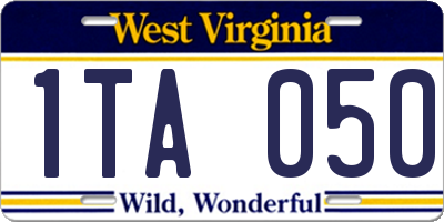 WV license plate 1TA050