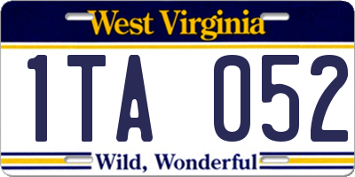 WV license plate 1TA052