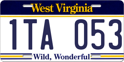 WV license plate 1TA053