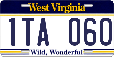WV license plate 1TA060