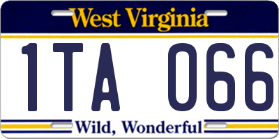 WV license plate 1TA066