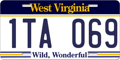 WV license plate 1TA069