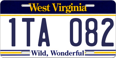 WV license plate 1TA082