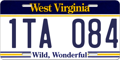 WV license plate 1TA084
